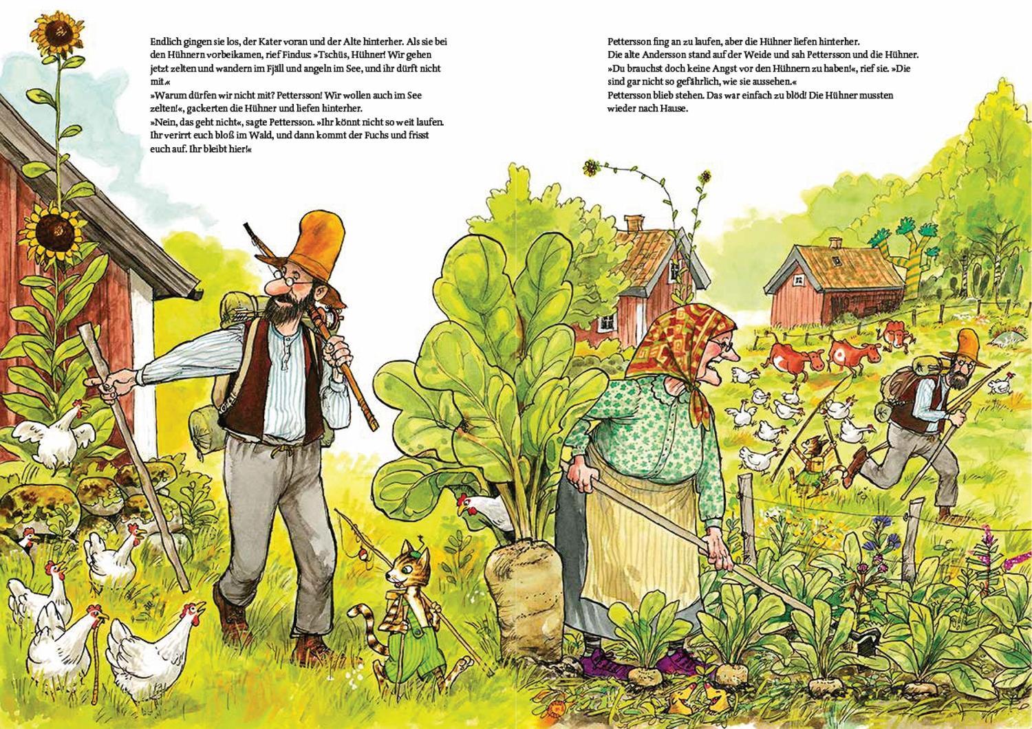 Pettersson und Findus. Pettersson zeltet