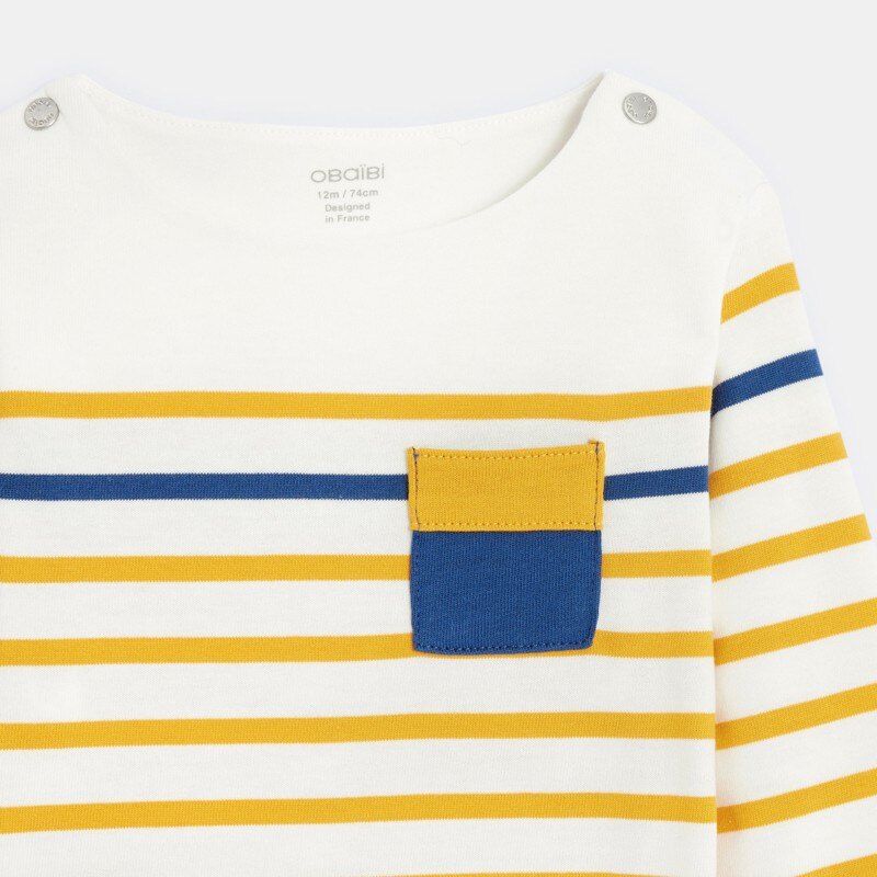 Marinière rayée jaune bébé garçon Jaune