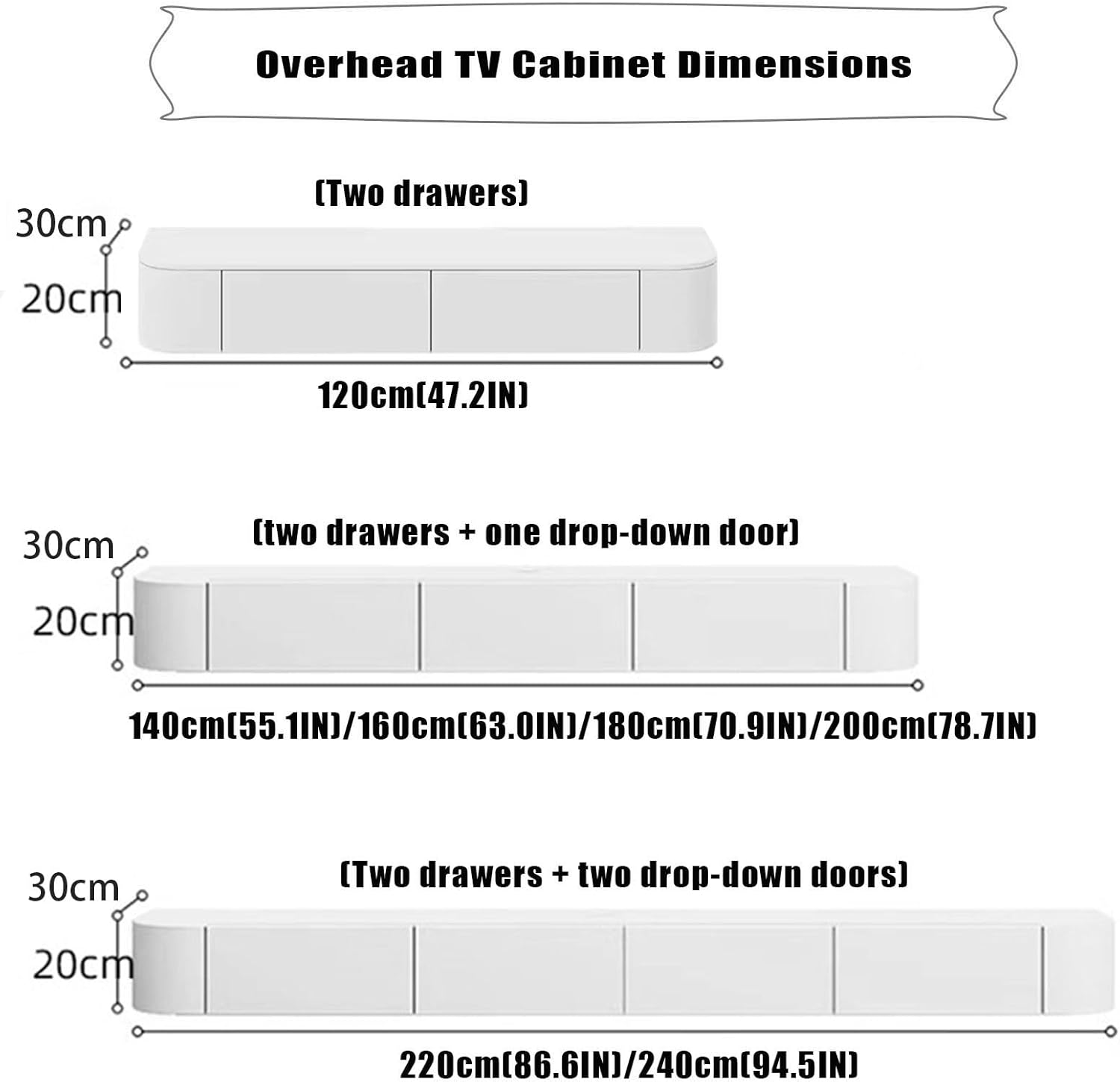 TV-Medienkonsole, schwimmender TV-Schrank, Wandmontage, TV-Schrank, mehrere große Aufbewahrungsmöglichkeiten, TV-Bank unter dem TV-Lowboard mit Schubladen (Braun B + LED, 160 * 20 * 30cm)