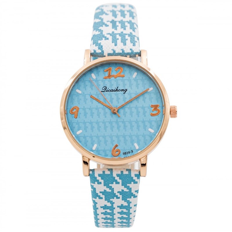 Montre Femme CHTIME bracelet Cuir Bleu