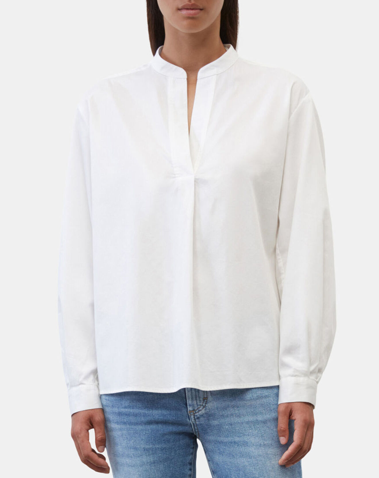 Marc O'Polo Blouse col ouvert blanche