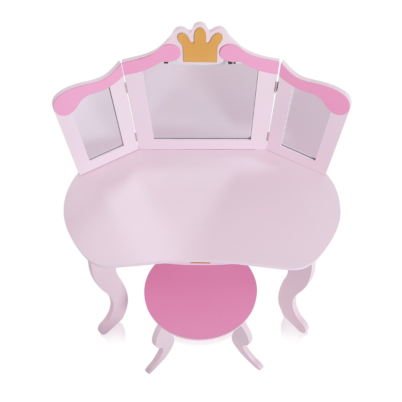 Baby Vivo Kinderschminktisch FIONA mit klappbaren Spiegeln und Hocker