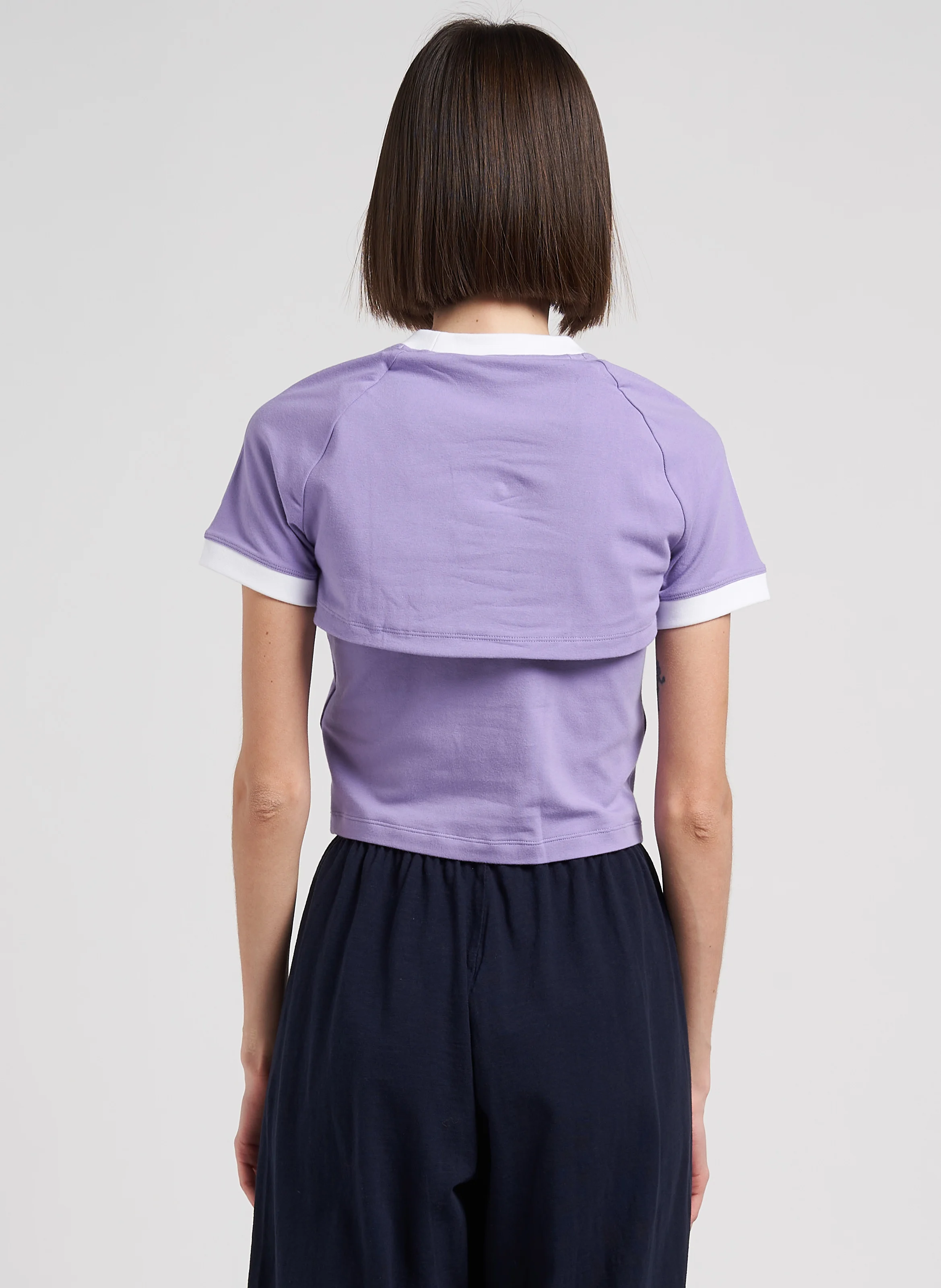 Tee-shirt col rond en coton | Violet