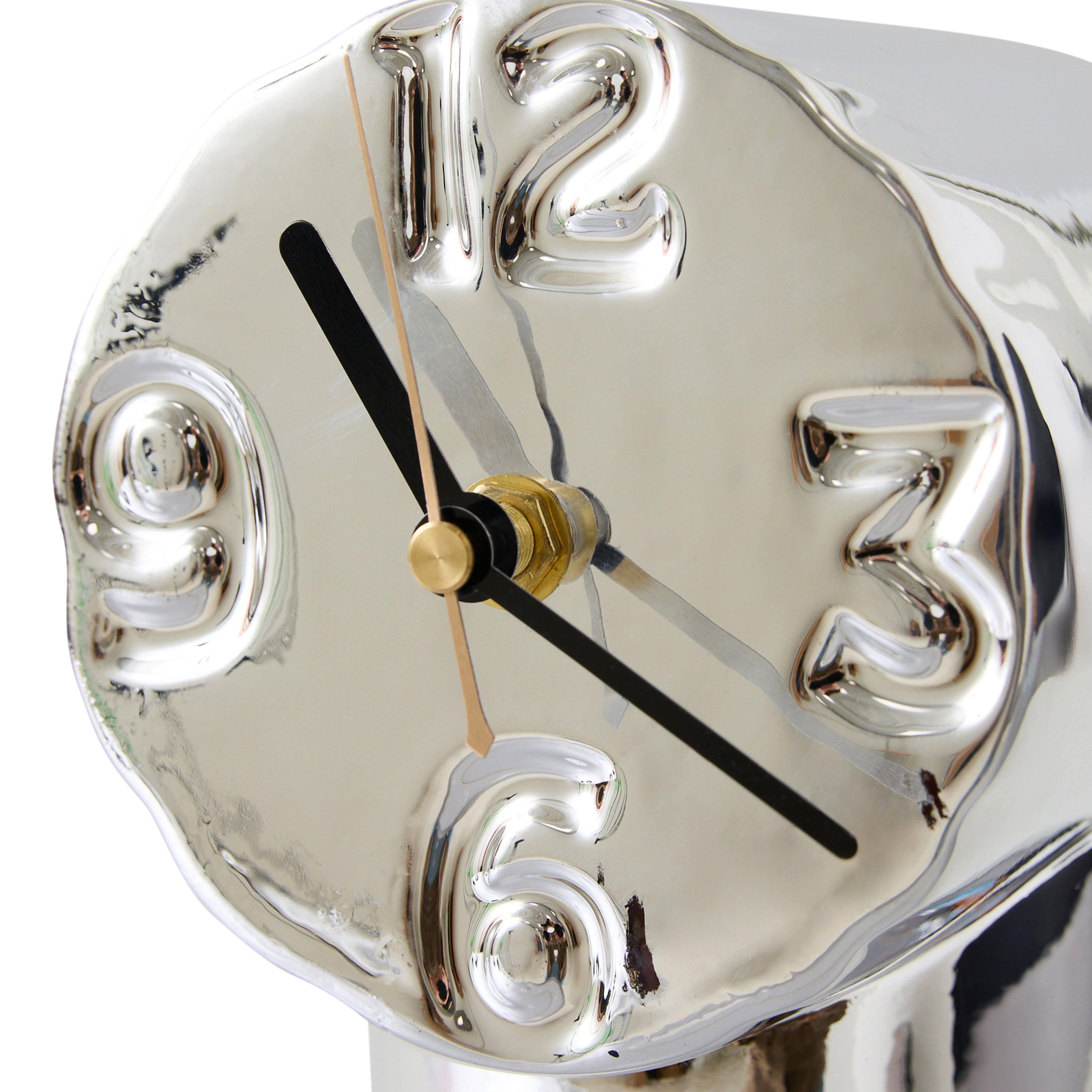 HKliving Retro Ceramics Tafelklok - Chrome