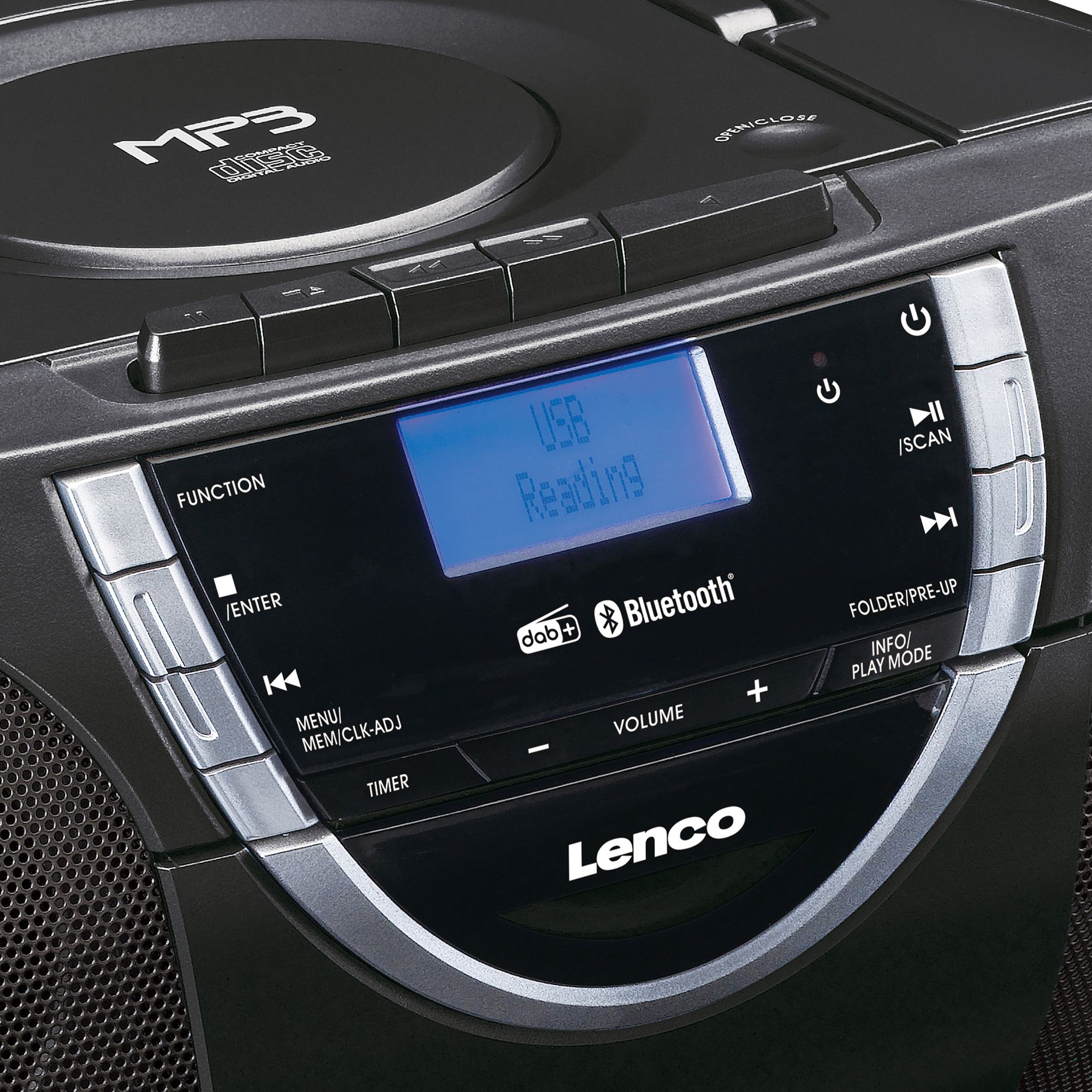 Lenco scd-6900bk cd-speler boombox - zwart,zilver