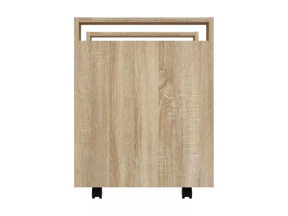 Chariot de bureau Chêne sonoma 60x45x60 cm Bois d'ingénierie