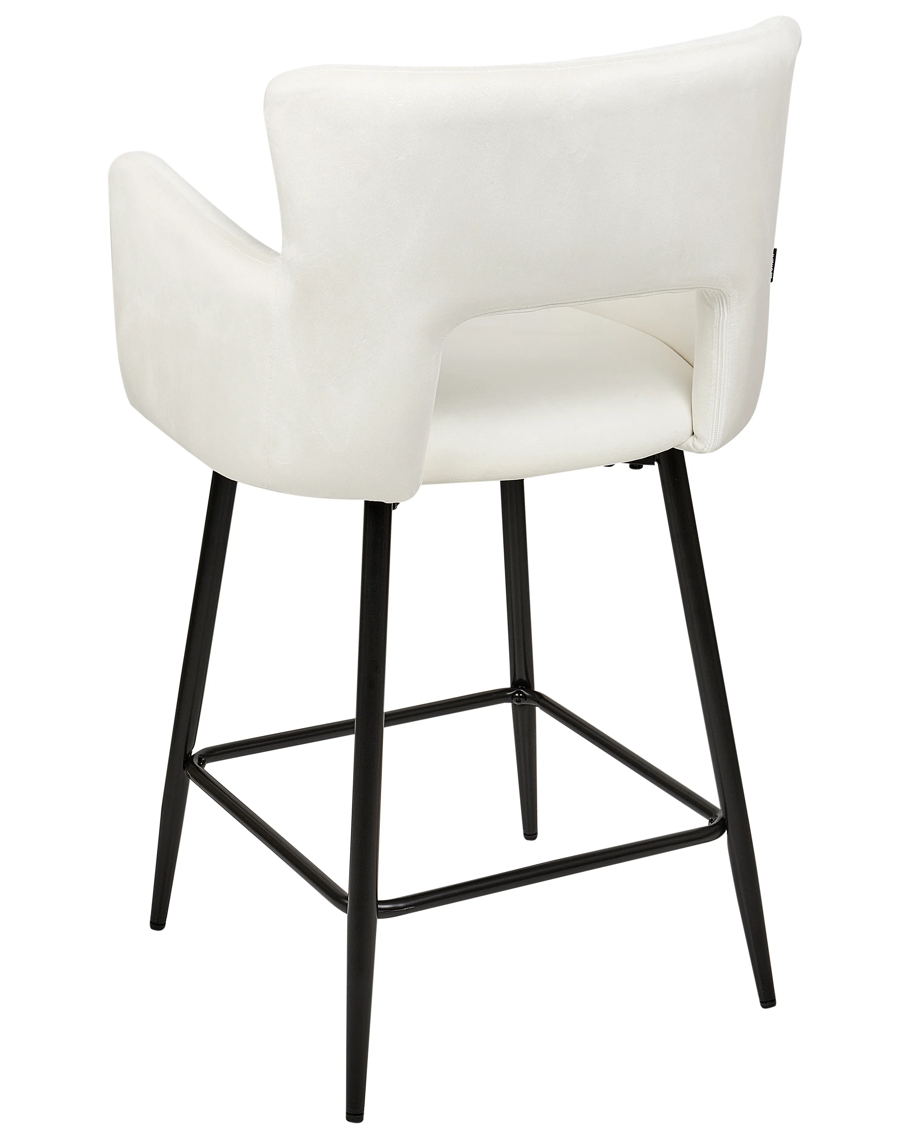 Set van 2 barstoelen SANILAC Fluweel Wit