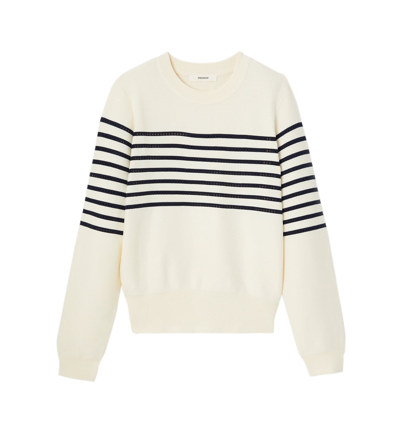 Pull marin Femme - Rayé marine