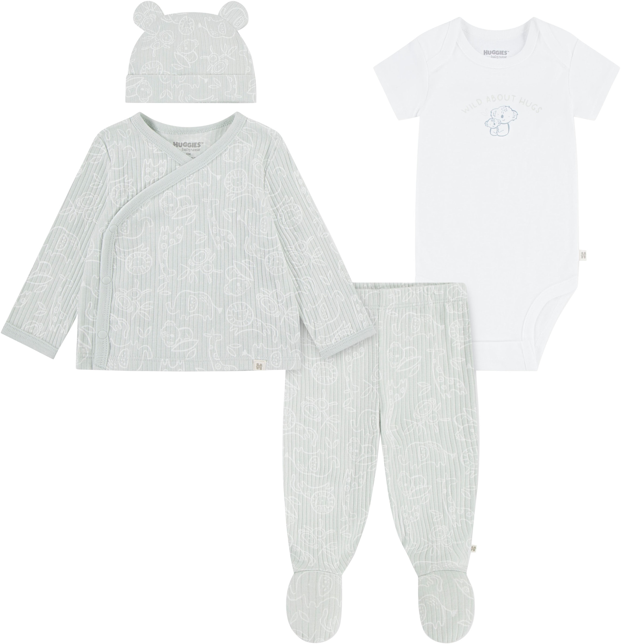 HUGGIES babywear Erstausstattungspaket, 4 Stk. in verschiedenen Dessins