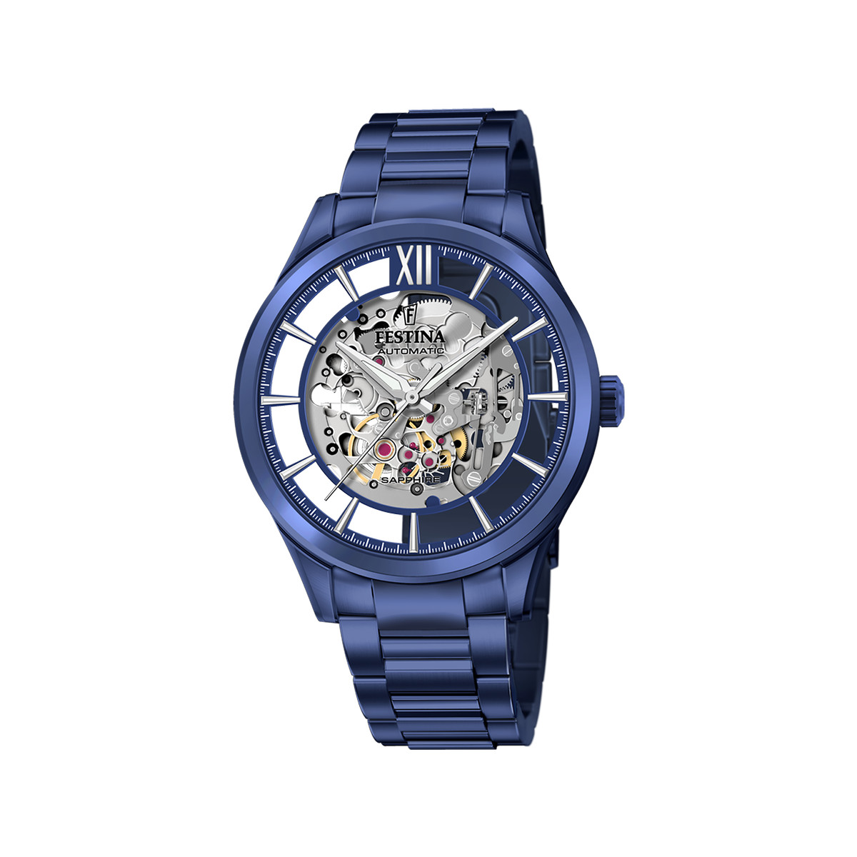 Montre FESTINA Automatique homme automatique acier bleu