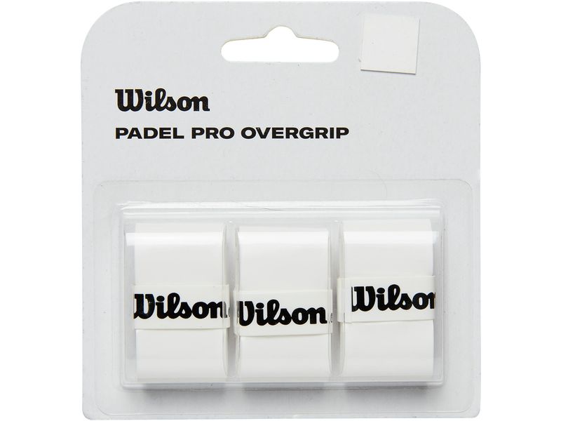 Wilson Padel Grip Pro Overgrip 3er-Pack, Weiss Padelschläger-Schutzband