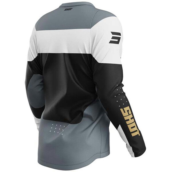 Shot - Maillot Devo League Gris / Blanc / Noir / Or