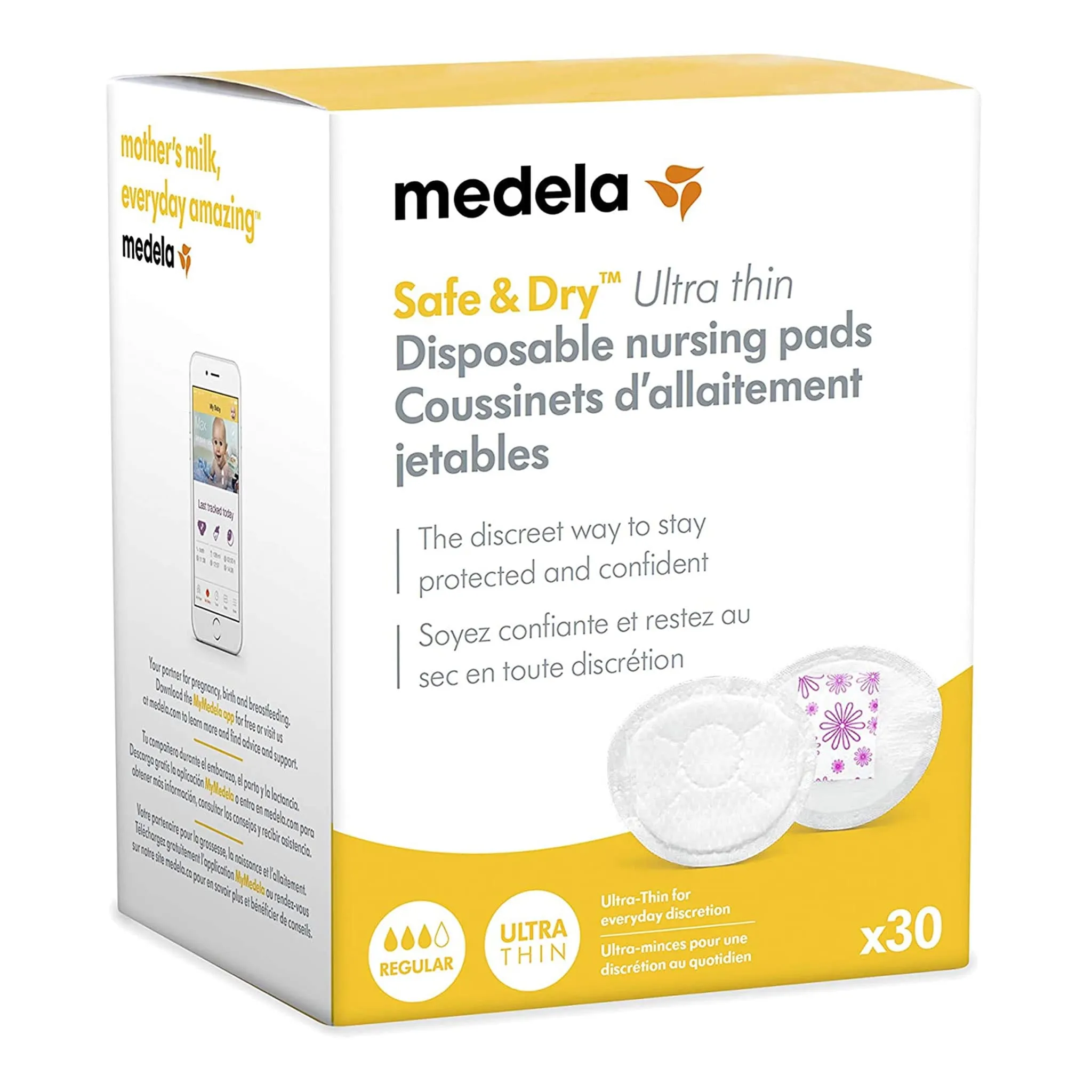 Medela Coussinets d'allaitement jetables Safe & Dry™ Paquet de 30