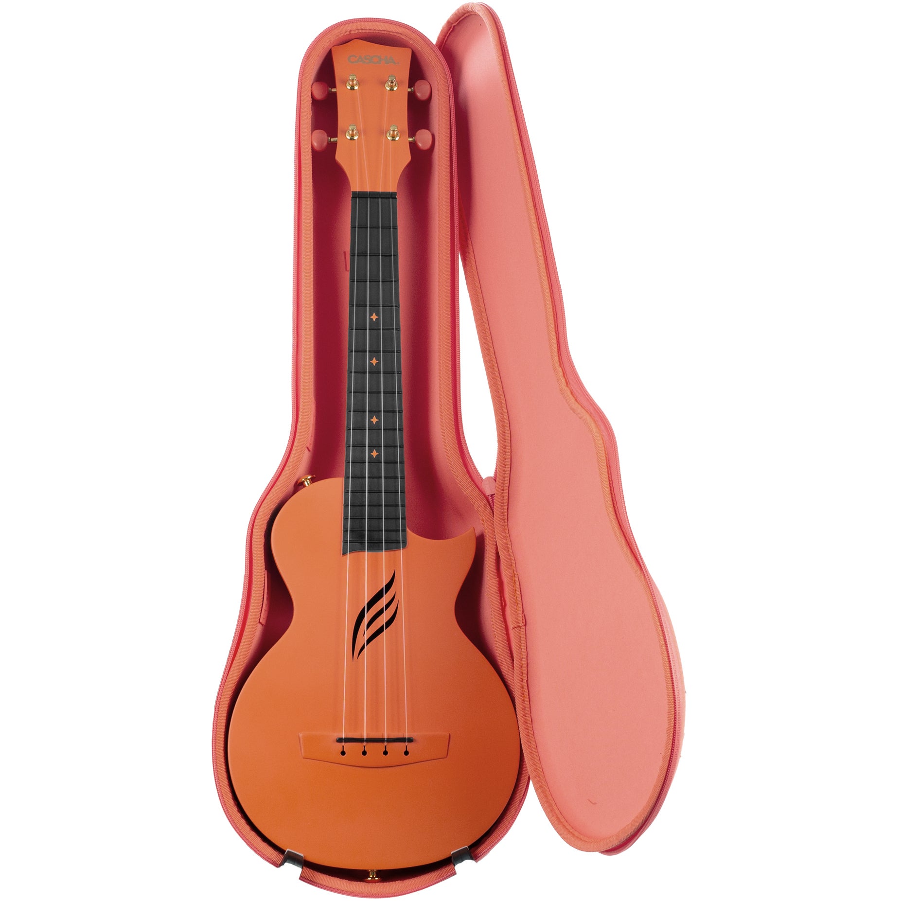 Cascha HH 2289 carbon fiber concert ukelele set oranje