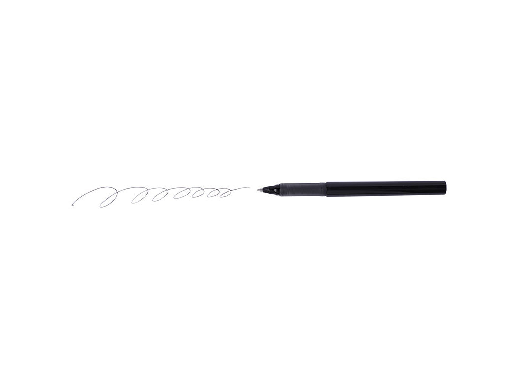 CANETA PONTA FINA AUCHAN 0.7MM PRETA  RECARGA
