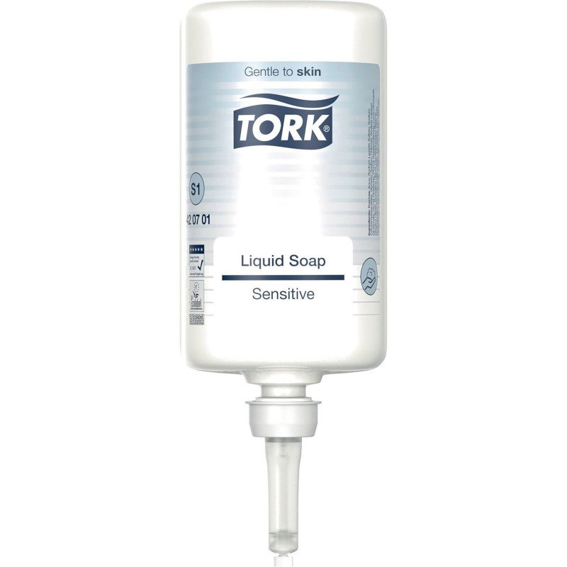 Savon liquide Tork Premium Extra-doux, pour distributeurs S1/S11 - Cartouche de 1 L