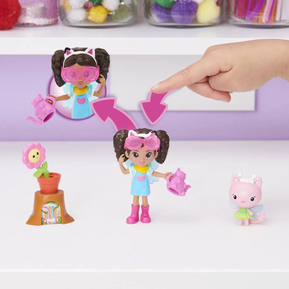 GABBY ET LA MAISON MAGIQUE - PACK 2 FIGURINES ET ACCESSOIRES JARDIN ENCHANTE
