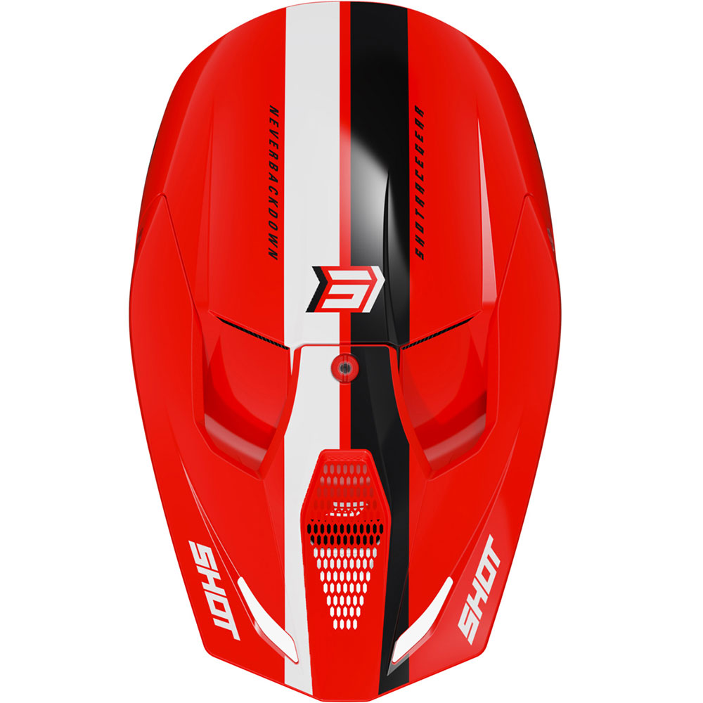 Shot - Casque Race Iron Rouge / Blanc / Noir / Brillant