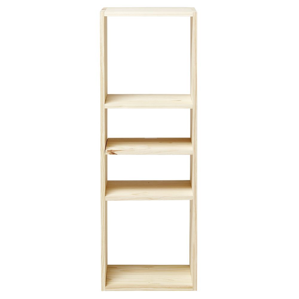 Structure Box Cube 3 cases 35x30x105cm pin naturel