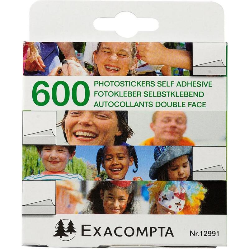 Etuis de 600 autocollants double face - Blanc