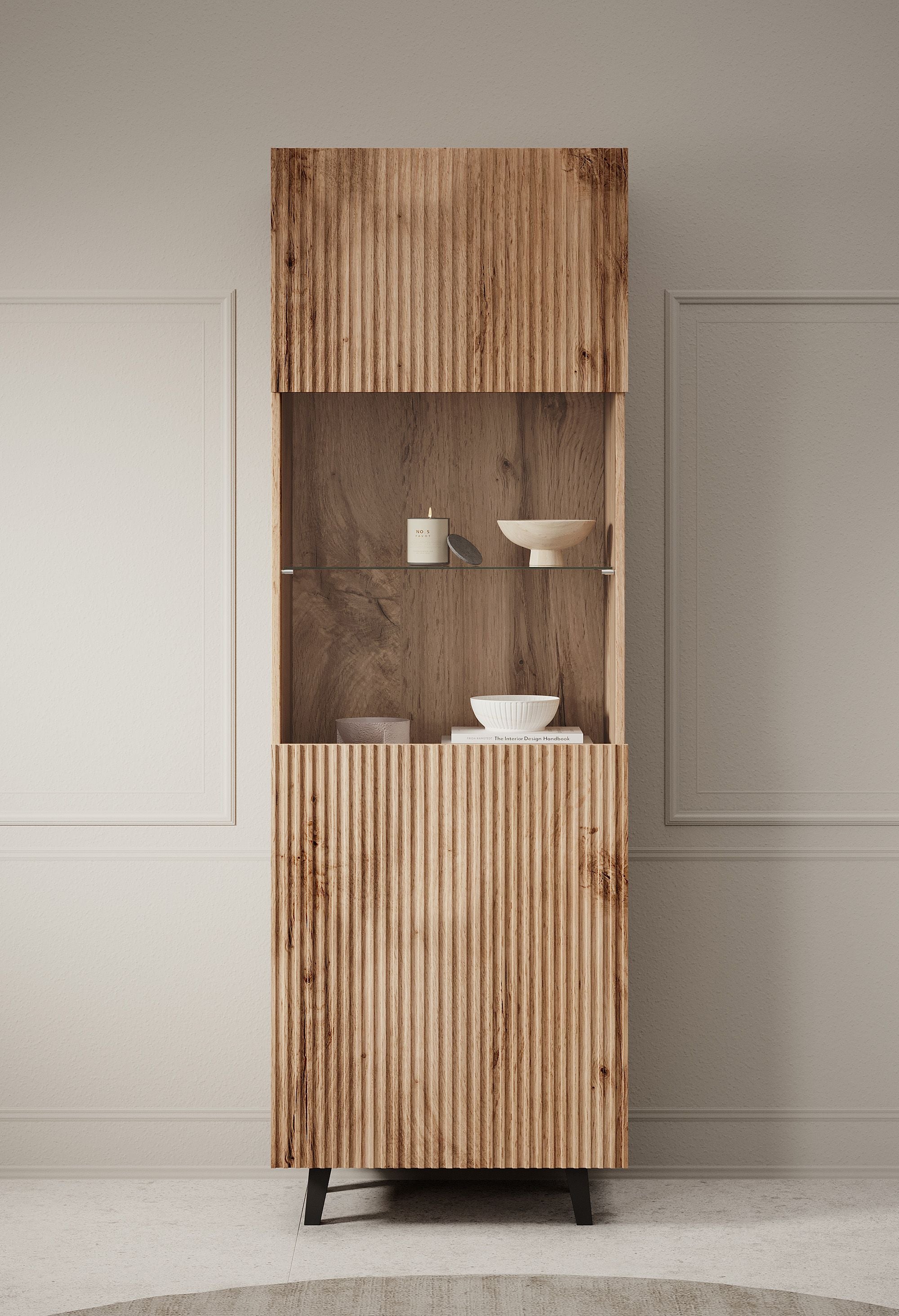 Vintar - Vitrinekast - Eiken - 60x42x183 cm