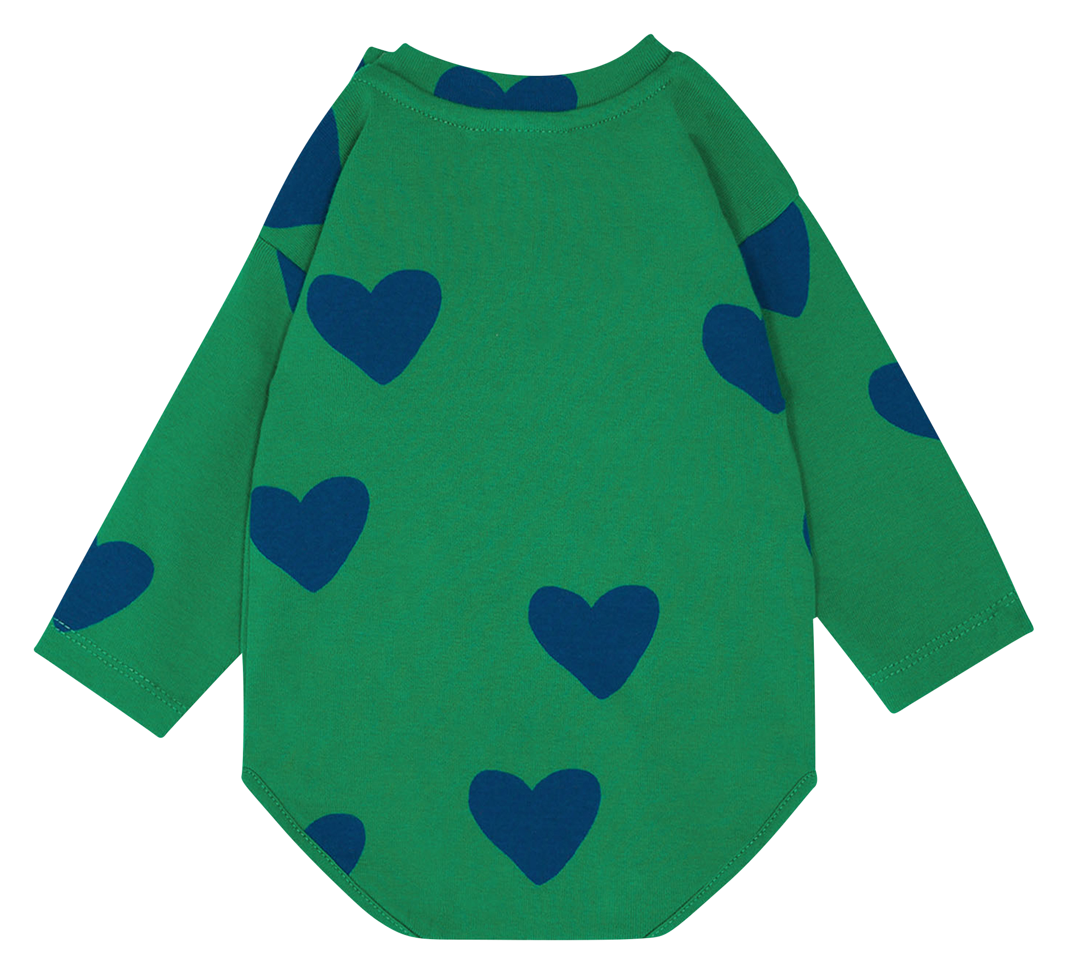 Body col rond imprimé en coton| Vert