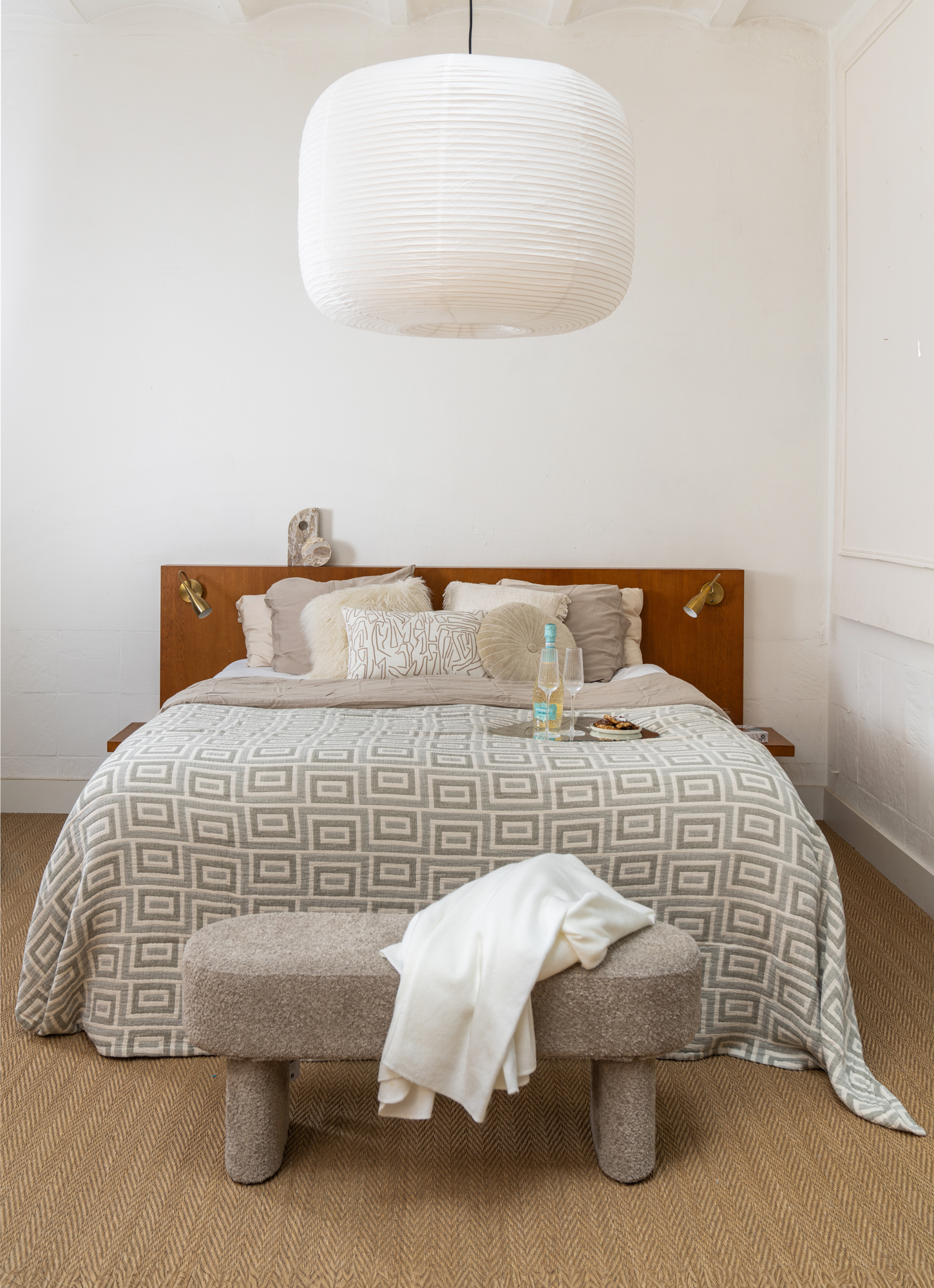 Sprei Cece green/offwhite180x260 cm