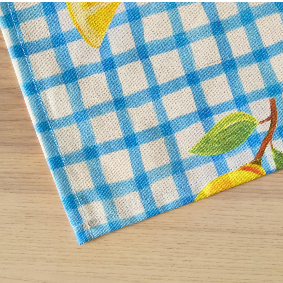 Nappe rectangulaire coton enduit (150 x 350 cm) Menton Bleue