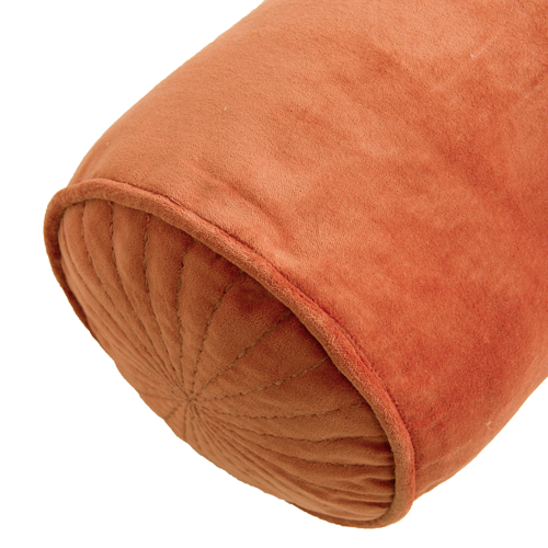 Kussen velours Bolster orangebrass