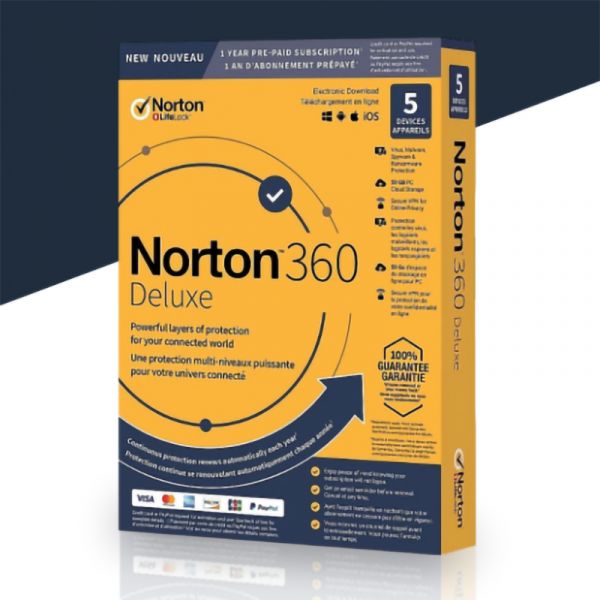 Norton 360 Deluxe 5 PC's | 1 Ano
