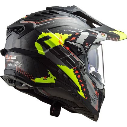 Casque LS2 MX701 - EXPLORER C - EXTEND - Noir / Jaune