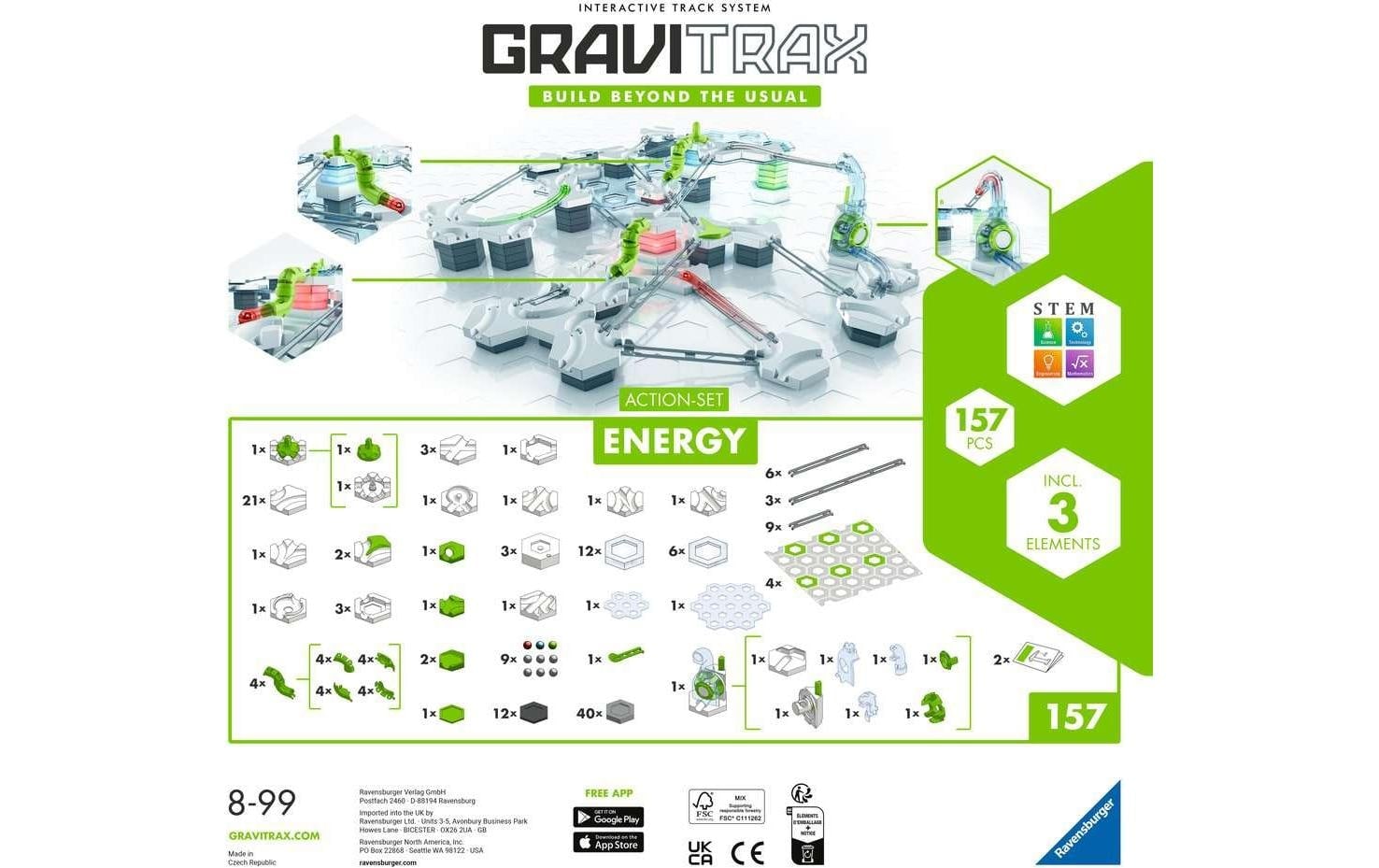Ravensburger Kugelbahn »Zubehör GraviTrax Action-Set Energy Weltpackung«