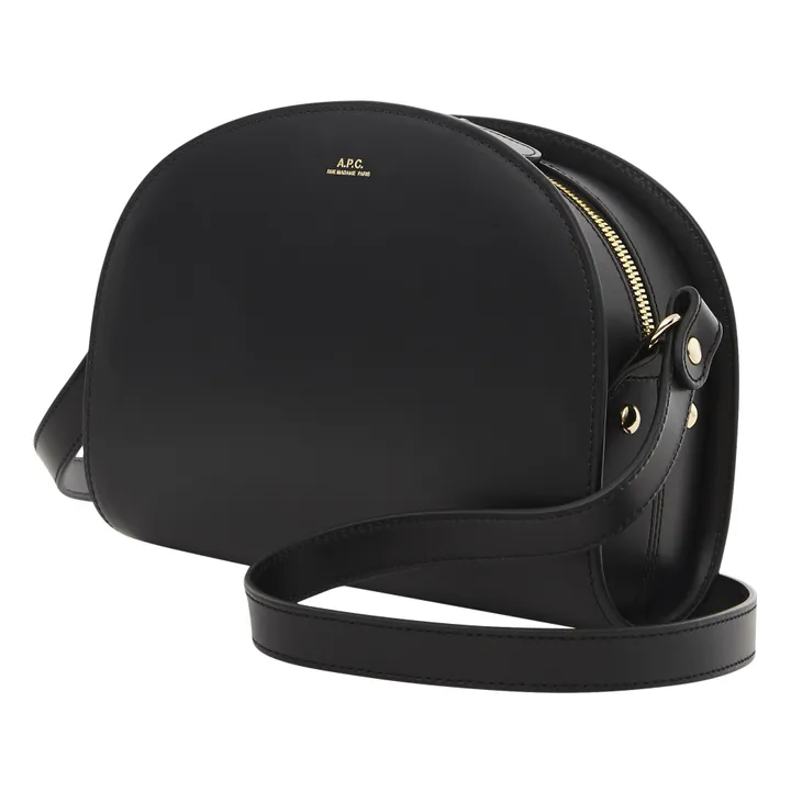 A.P.C. Sac Demi Lune Cuir Lisse | Noir