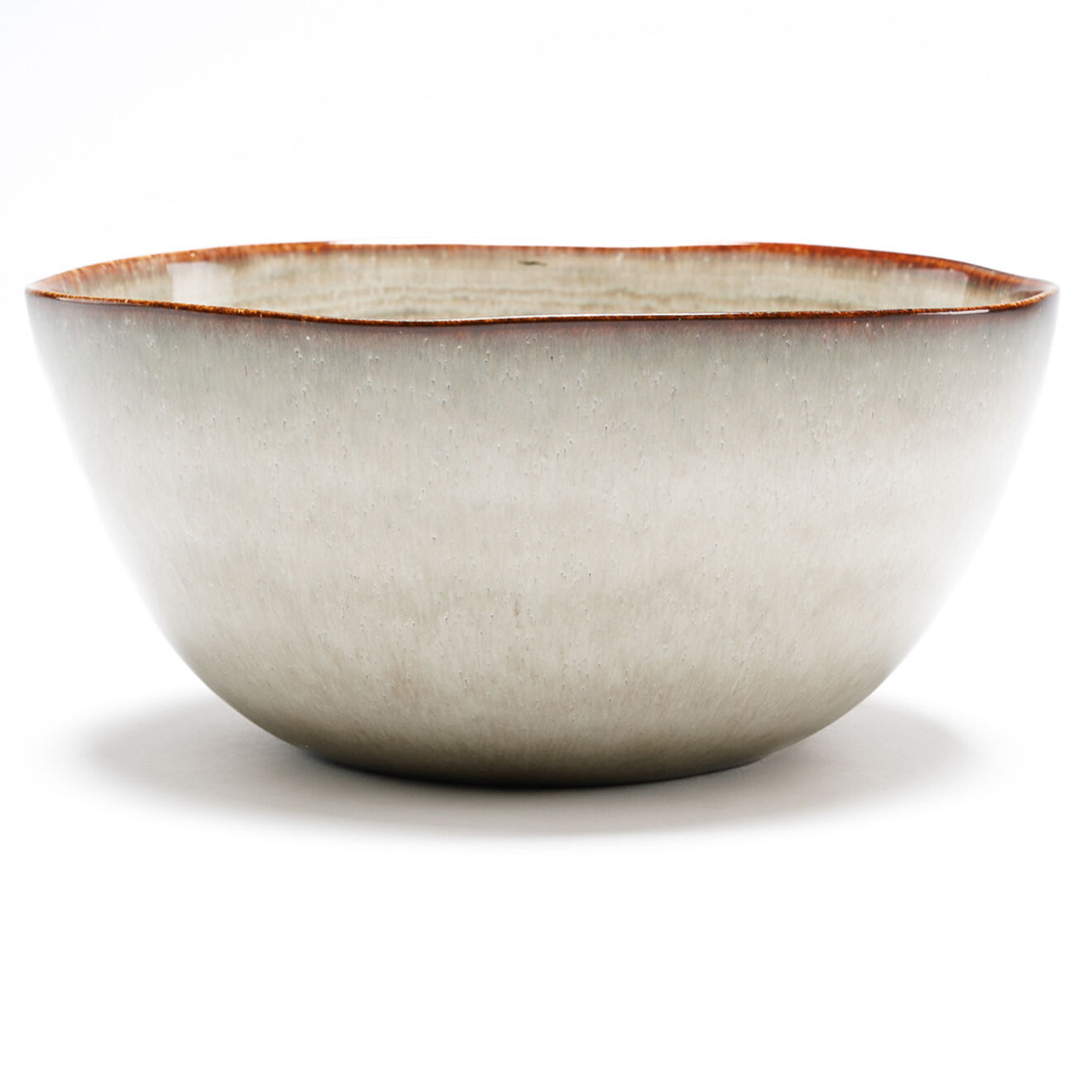 Bazar Bizar 2 Saladiers de service Comporta gris/marron - D.26xH.12 cm