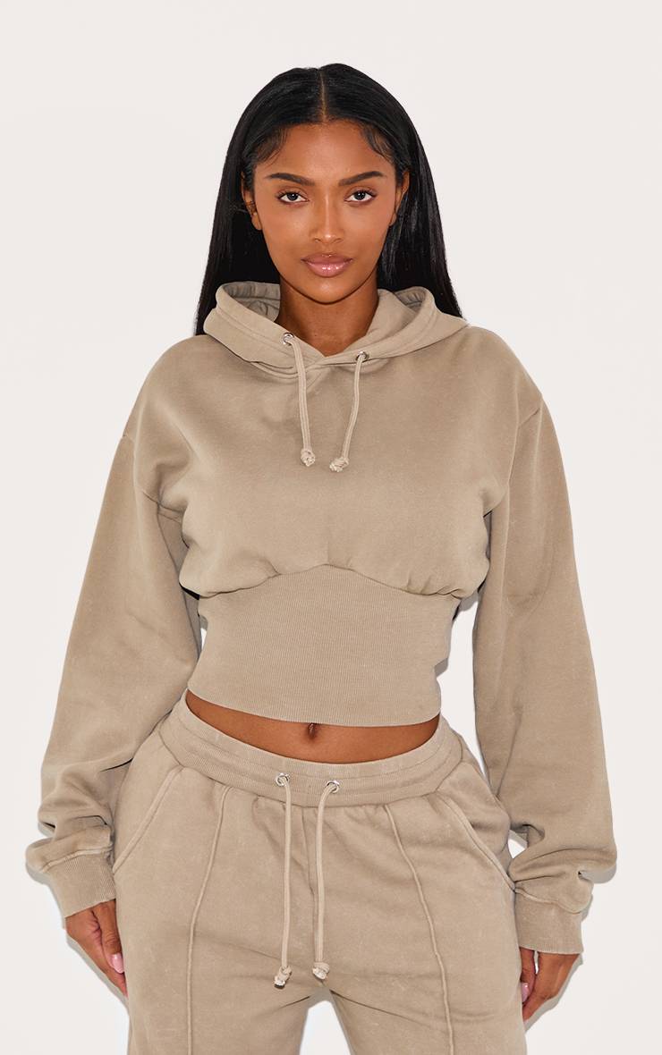Moka Sweat À Casynthétiqueche Court Taille Froncée Shape