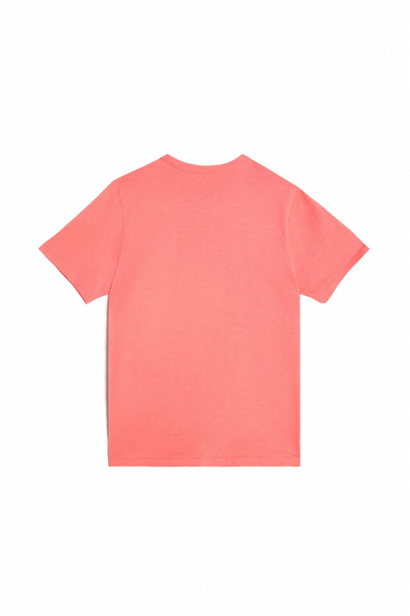 Camiseta com estampa frontal - Coral