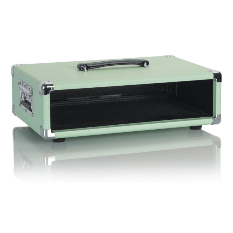 Gator Cases GR-RETRORACK-2SG Retro Rack Vintage Amp Vibe Rack Case 2U Seafoam Green