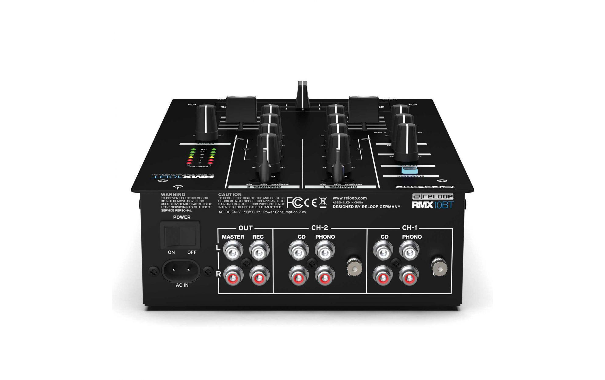 DJ-Mixer RMX-10 BT<br>2-Kanal Bluetooth DJ-Mixer in kompakter Bauform