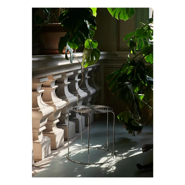 & Tradition Tabouret Wire VP11, Verner Panton | Argenté