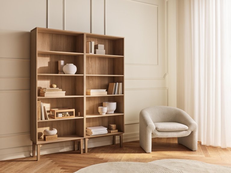 Bolia Silent boekenkast geolied eiken
