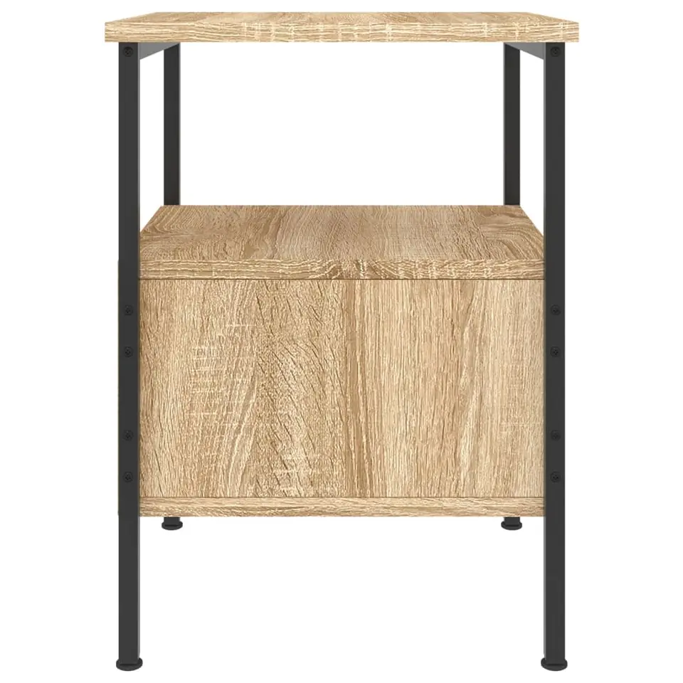vidaXL - Nachtkastje - Bruin - Bewerkt hout - 2 stuks