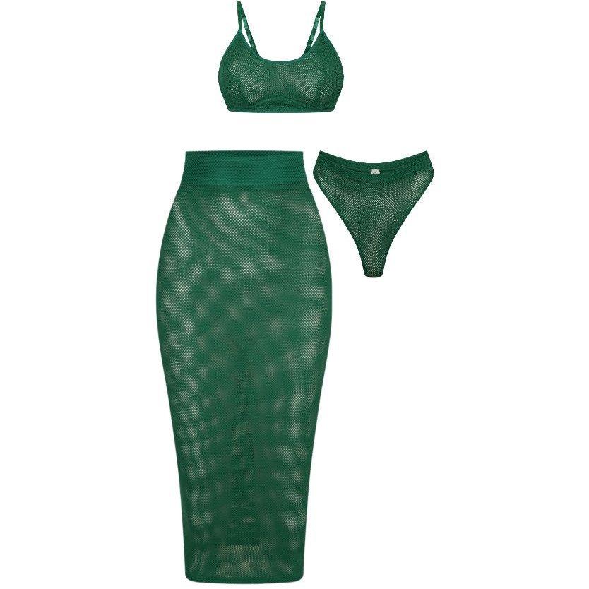 Honeyz Fishnet Set Womens