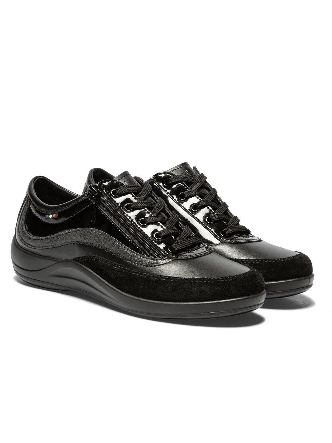 Baskets FemmeConfort bi-matière Noire