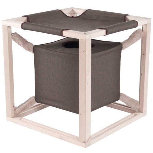 Cama tipo rede Catcube para gatos, marrom