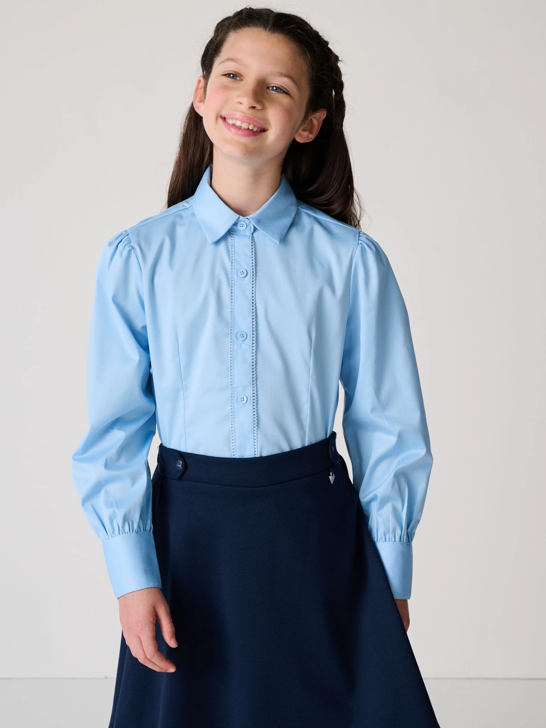 Clarks Fitted Long Sleeve School Shirt