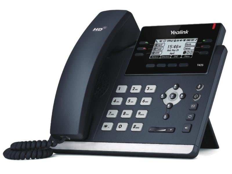 Yealink Tischtelefon SIP-T42U Grau Ein gut ausgestattetes SIP-Telefon für klare Kommunikation