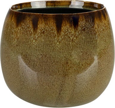 TS bloempot Odile bruin / groen D 15 H 13 cm