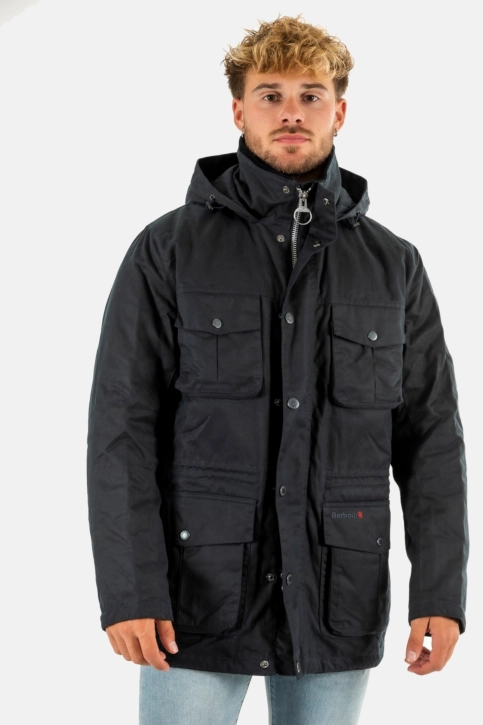 blousons et vestes barbour winter corbridge wax ny51 navy