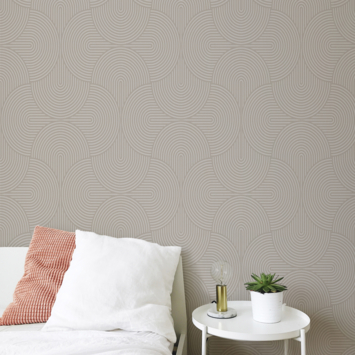 Vliesbehang Archy Retro beige (dessin 111988)