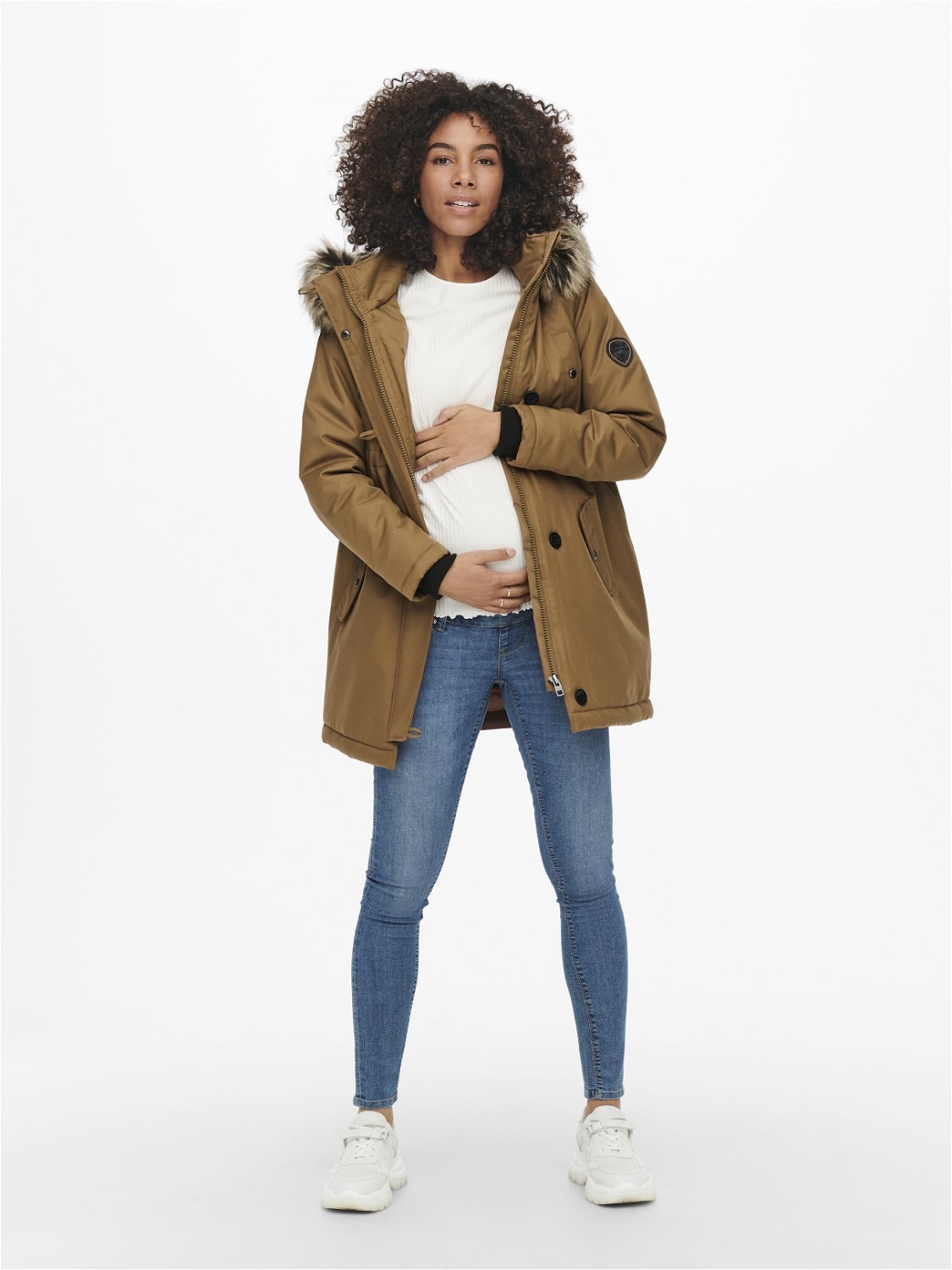 OLMIRIS Langer Parka Toasted Coconut